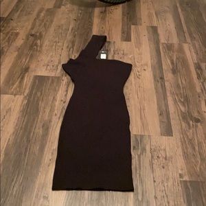Black one shoulder dress